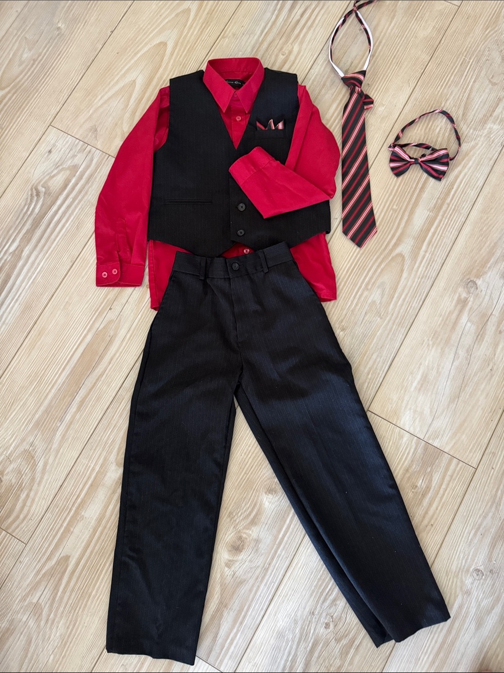 Boy’s Pinstripe Vest Suit
